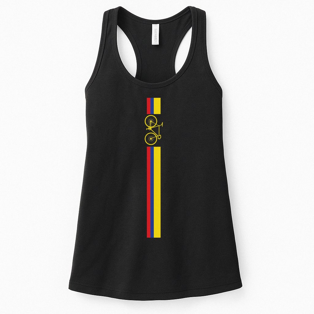 Colombian Cycling Colombia Flag Cyclist Bicycle Gift Womens Tank Top