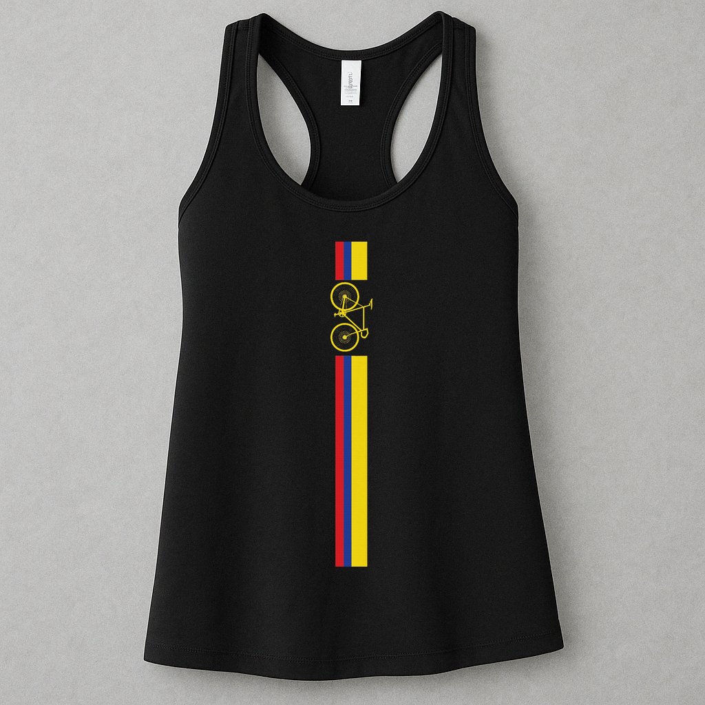 Colombian Cycling Colombia Flag Cyclist Bicycle Gift Womens Tank Top