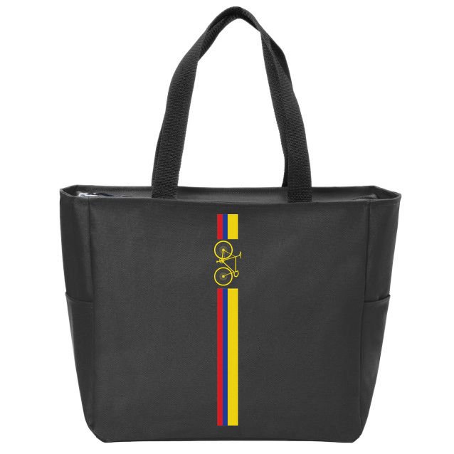 Colombian Cycling Colombia Flag Cyclist Bicycle Gift Zip Tote Bag