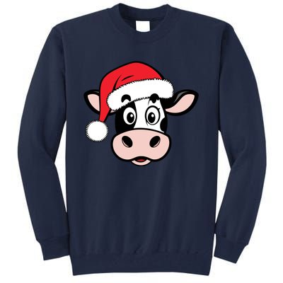 Cute Christmas Cows Santa Heifer Tall Sweatshirt