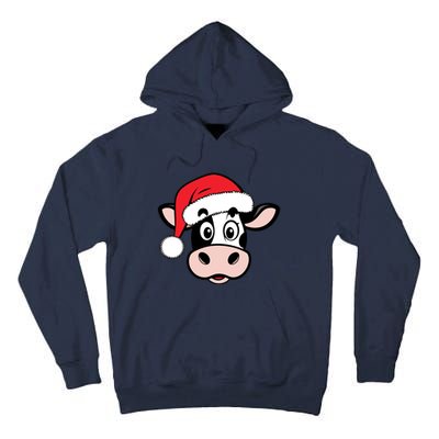 Cute Christmas Cows Santa Heifer Tall Hoodie