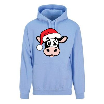 Cute Christmas Cows Santa Heifer Unisex Surf Hoodie