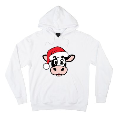 Cute Christmas Cows Santa Heifer Hoodie