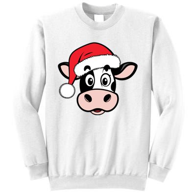 Cute Christmas Cows Santa Heifer Sweatshirt