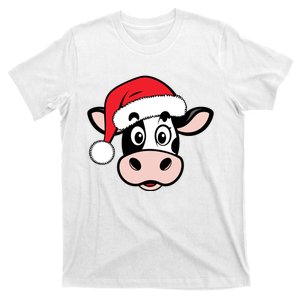 Cute Christmas Cows Santa Heifer T-Shirt