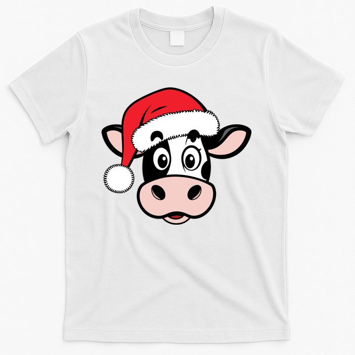 Cute Christmas Cows Santa Heifer T-Shirt