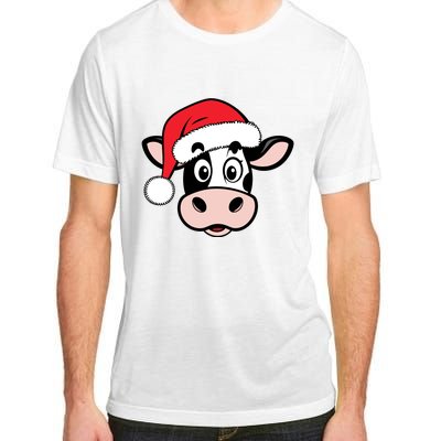 Cute Christmas Cows Santa Heifer Adult ChromaSoft Performance T-Shirt