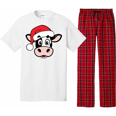 Cute Christmas Cows Santa Heifer Pajama Set