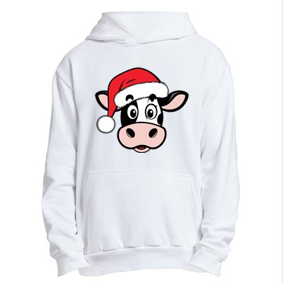 Cute Christmas Cows Santa Heifer Urban Pullover Hoodie