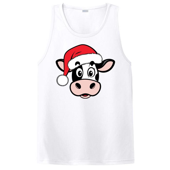 Cute Christmas Cows Santa Heifer PosiCharge Competitor Tank