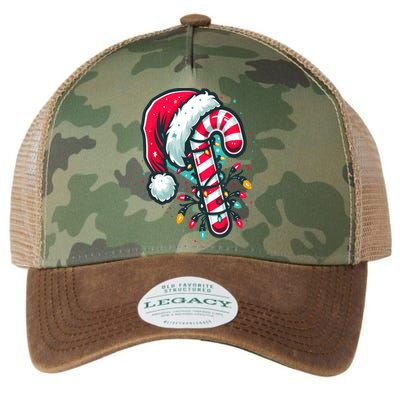 Candy Cane Crew Christmas Lights Family Matching Xmas Legacy Tie Dye Trucker Hat