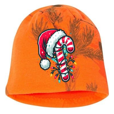 Candy Cane Crew Christmas Lights Family Matching Xmas Kati - Camo Knit Beanie