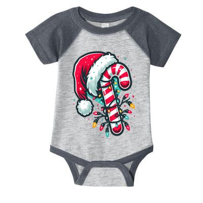 Candy Cane Crew Christmas Lights Family Matching Xmas Infant Baby Jersey Bodysuit