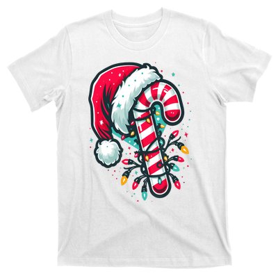 Candy Cane Crew Christmas Lights Family Matching Xmas T-Shirt