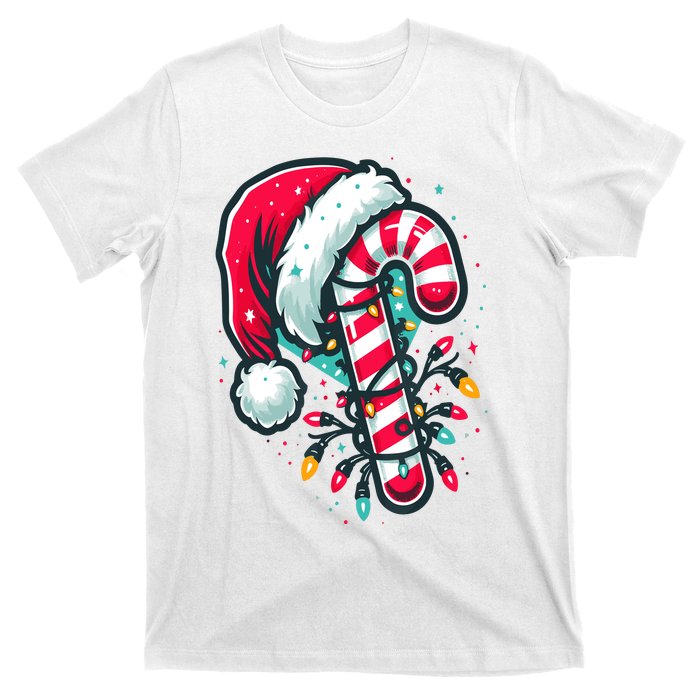 Candy Cane Crew Christmas Lights Family Matching Xmas T-Shirt