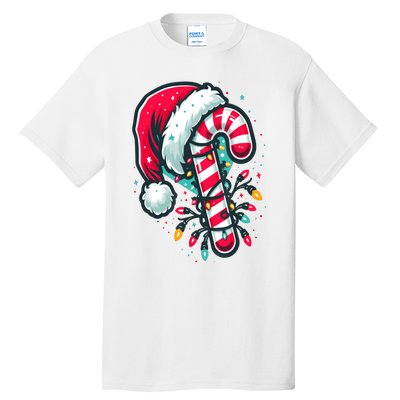 Candy Cane Crew Christmas Lights Family Matching Xmas Tall T-Shirt