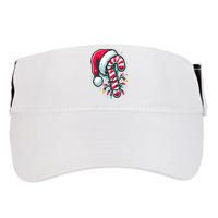 Candy Cane Crew Christmas Lights Family Matching Xmas Adult Drive Performance Visor