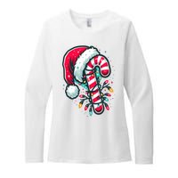 Candy Cane Crew Christmas Lights Family Matching Xmas Womens CVC Long Sleeve Shirt