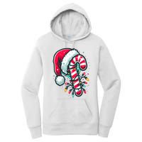 Candy Cane Crew Christmas Lights Family Matching Xmas Women's Pullover Hoodie