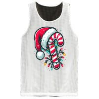 Candy Cane Crew Christmas Lights Family Matching Xmas Mesh Reversible Basketball Jersey Tank