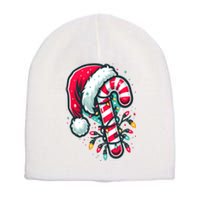 Candy Cane Crew Christmas Lights Family Matching Xmas Short Acrylic Beanie