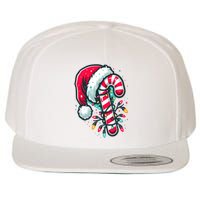 Candy Cane Crew Christmas Lights Family Matching Xmas Wool Snapback Cap