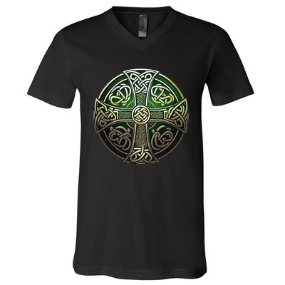 Celtic Cross V-Neck T-Shirt