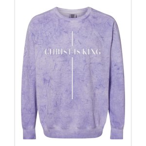 Christian Christianity Christ Is King Jesus Christ Catholic Colorblast Crewneck Sweatshirt