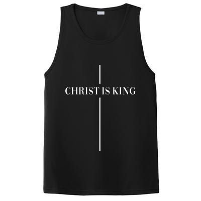 Christian Christianity Christ Is King Jesus Christ Catholic PosiCharge Competitor Tank
