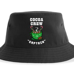 Cocoa Crew Captain Christmas Xmas Squad Picture Sustainable Bucket Hat