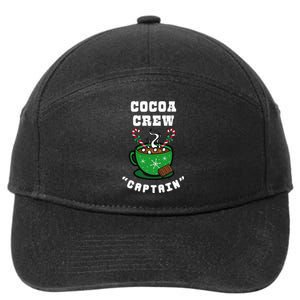 Cocoa Crew Captain Christmas Xmas Squad Picture 7-Panel Snapback Hat