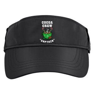 Cocoa Crew Captain Christmas Xmas Squad Picture Adult Drive Performance Visor