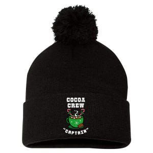 Cocoa Crew Captain Christmas Xmas Squad Picture Pom Pom 12in Knit Beanie