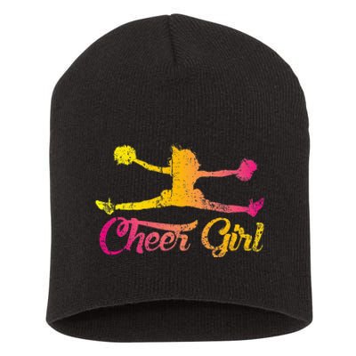 Cheerleader Cheer  Cheering Colorful Cheerleading Short Acrylic Beanie