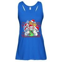 Cute Cat Christmas Ugly Family Matching Pajamas Cat Gift Ladies Essential Flowy Tank