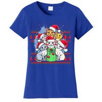 Cute Cat Christmas Ugly Family Matching Pajamas Cat Gift Women's T-Shirt