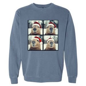 Capybara Christmas Garment-Dyed Sweatshirt