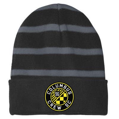 Cool Columbus Crew Sc 96 Soccer Striped Beanie with Solid Band