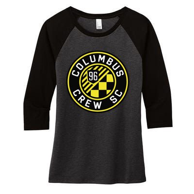 Cool Columbus Crew Sc 96 Soccer Women's Tri-Blend 3/4-Sleeve Raglan Shirt