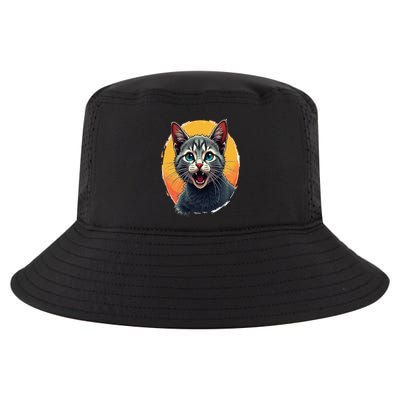 Cursed Cat Cement Eater Meme Cool Comfort Performance Bucket Hat