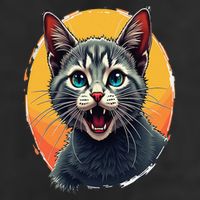 Cursed Cat Cement Eater Meme Garment-Dyed Fleece Hoodie