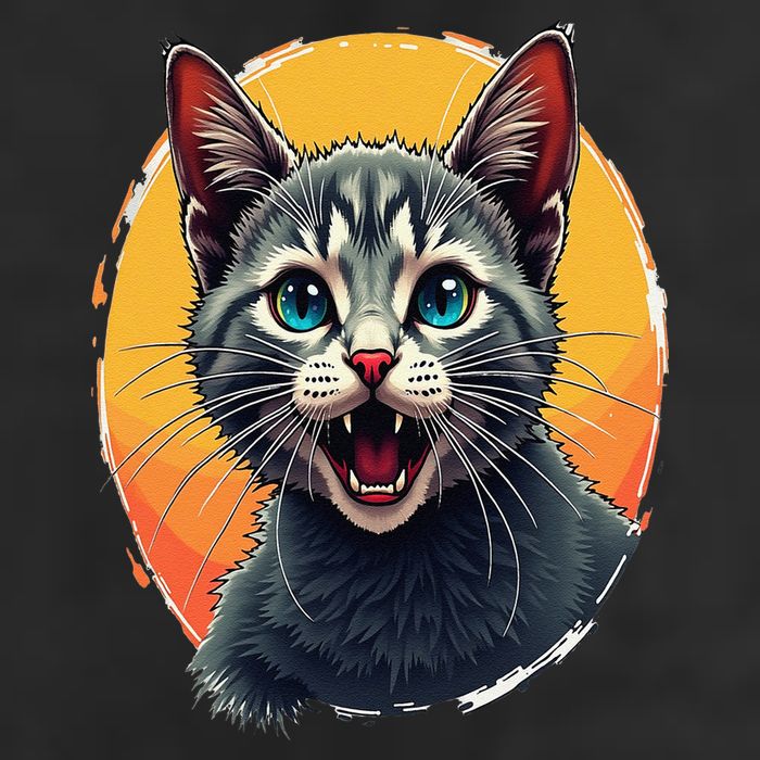 Cursed Cat Cement Eater Meme Garment-Dyed Fleece Hoodie