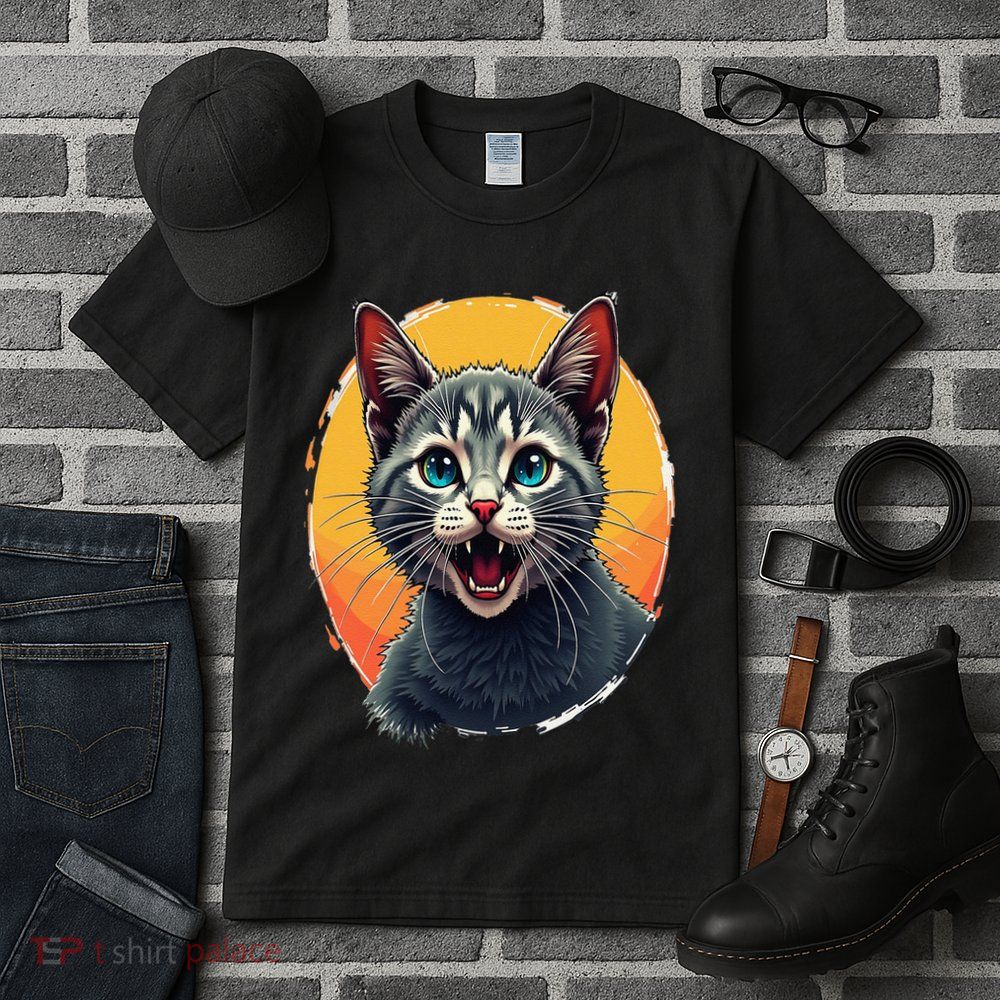 Cursed Cat Cement Eater Meme Tall T-Shirt