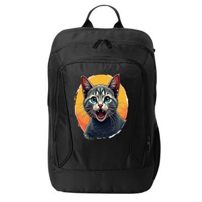 Cursed Cat Cement Eater Meme City Backpack