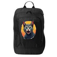 Cursed Cat Cement Eater Meme City Backpack