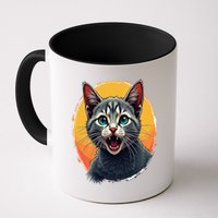 Cursed Cat Cement Eater Meme Mug