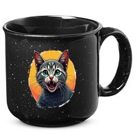 Cursed Cat Cement Eater Meme 15oz Campfire Ceramic Mug