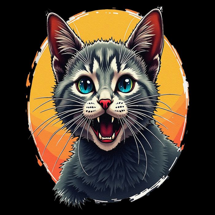 Cursed Cat Cement Eater Meme Drawstring Bag