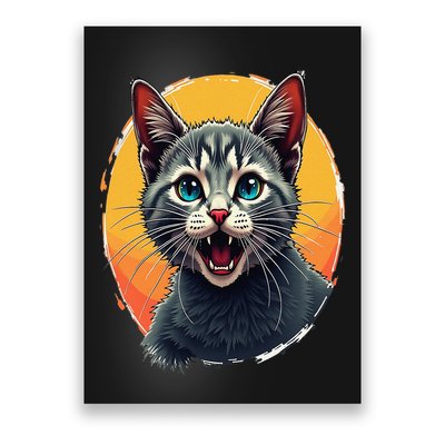 Cursed Cat Cement Eater Meme Poster