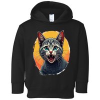 Cursed Cat Cement Eater Meme Toddler Hoodie